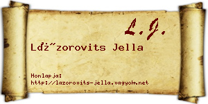 Lázorovits Jella névjegykártya